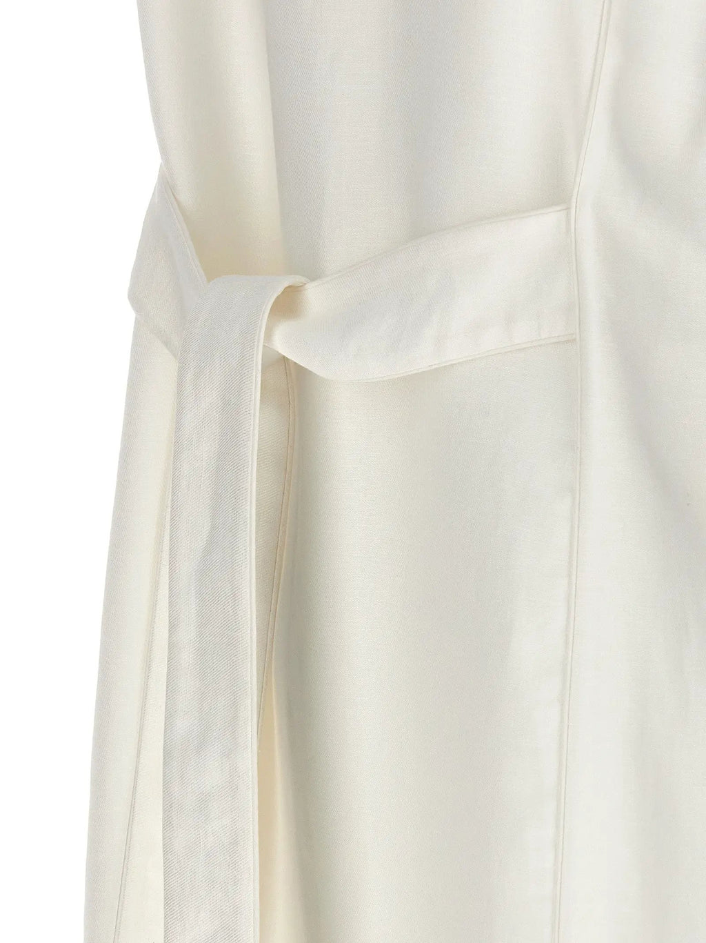 Max Mara White Flax Sleeveless Jacket
