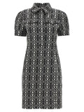 Max Mara Bicolor Polyester Short Dress