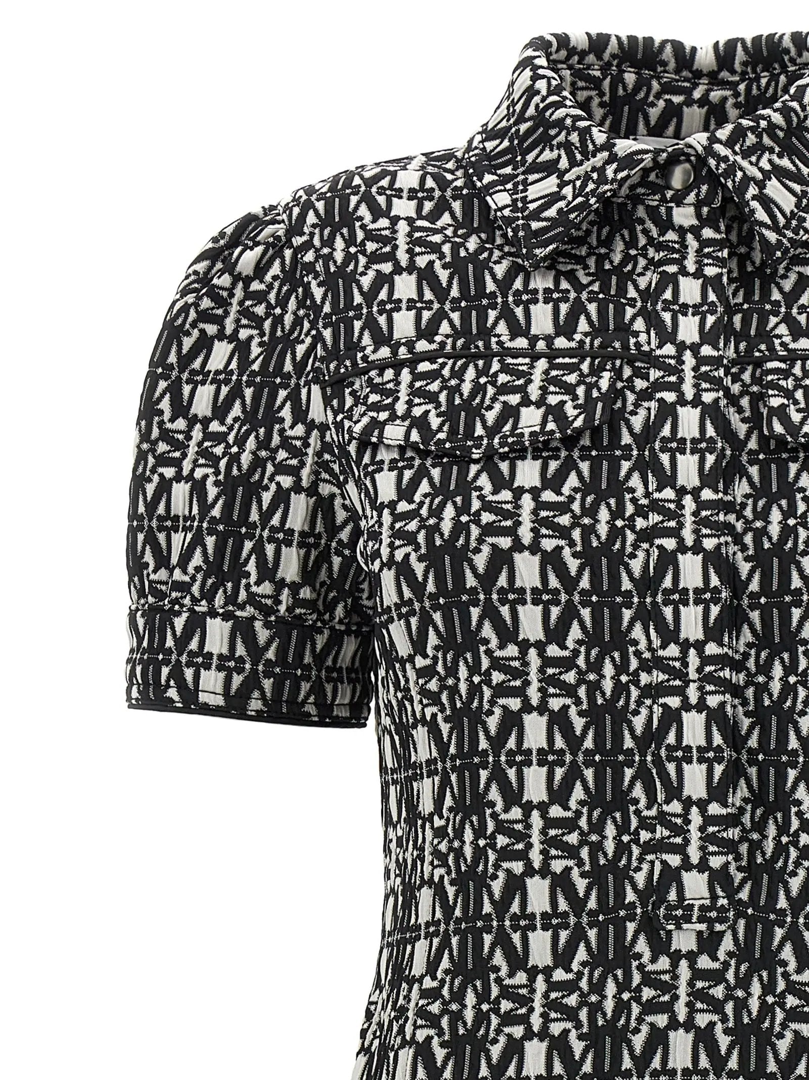 Max Mara Bicolor Polyester Short Dress