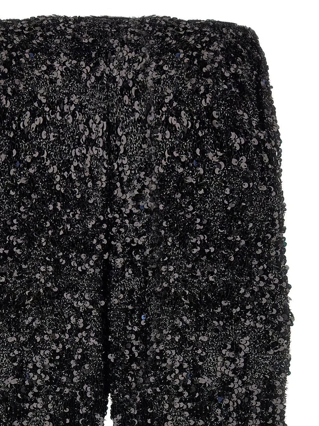 LE TWINS Black Polyester Flared Pants