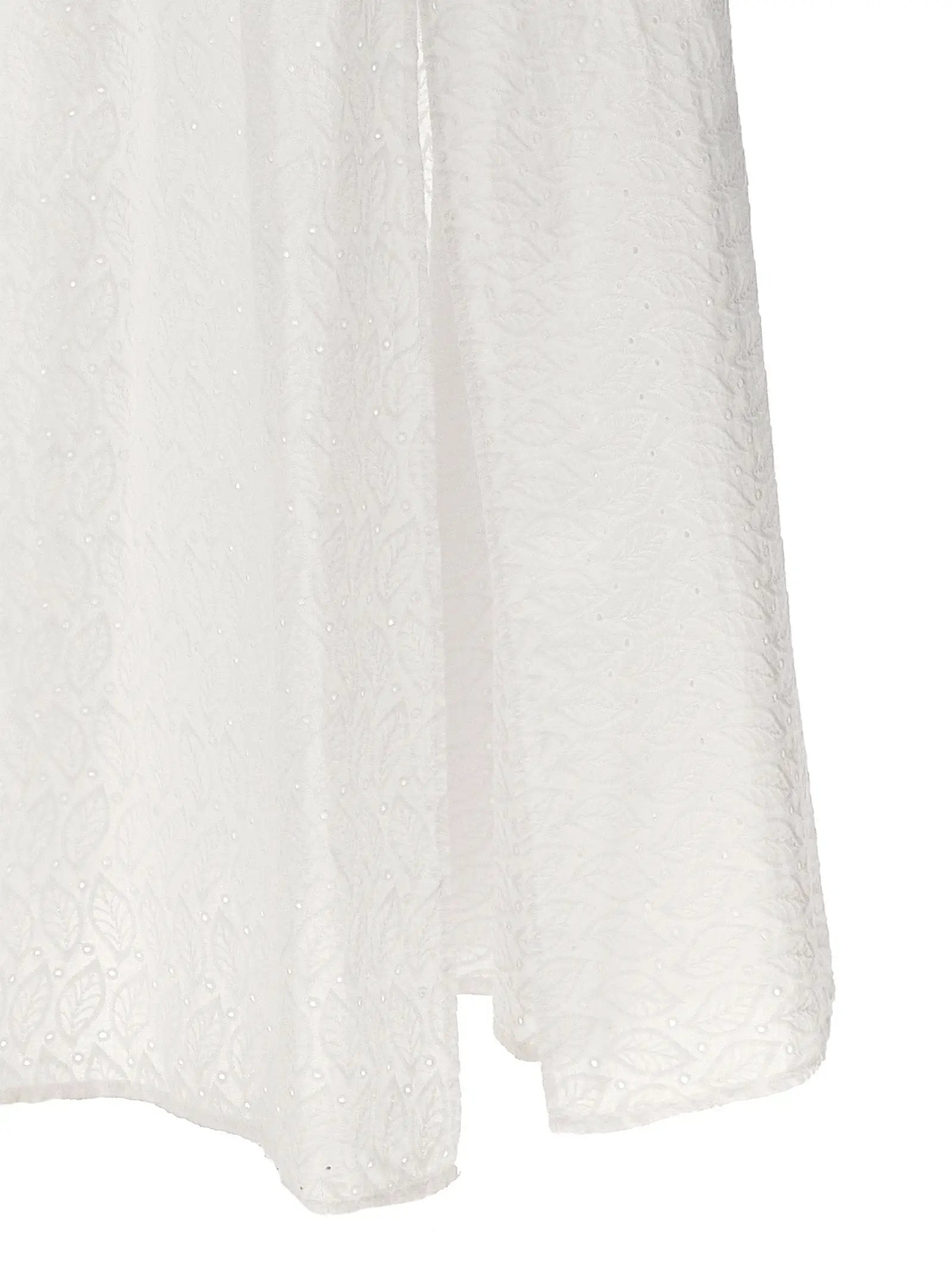 LE TWINS White Cotton Long Dress
