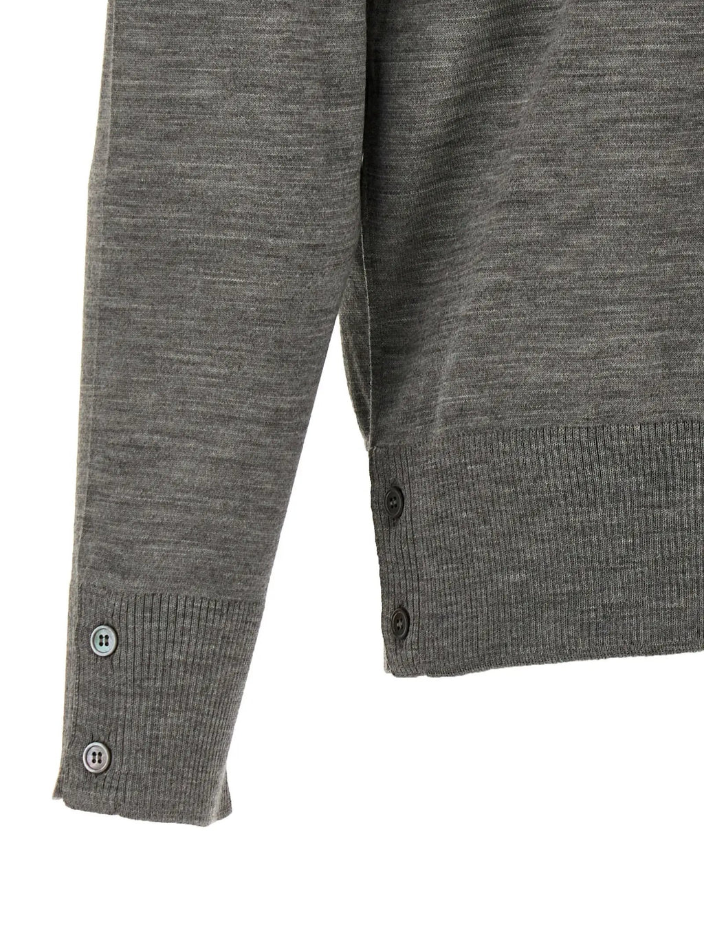 Thom Browne Gray Virgin Wool Cardigan