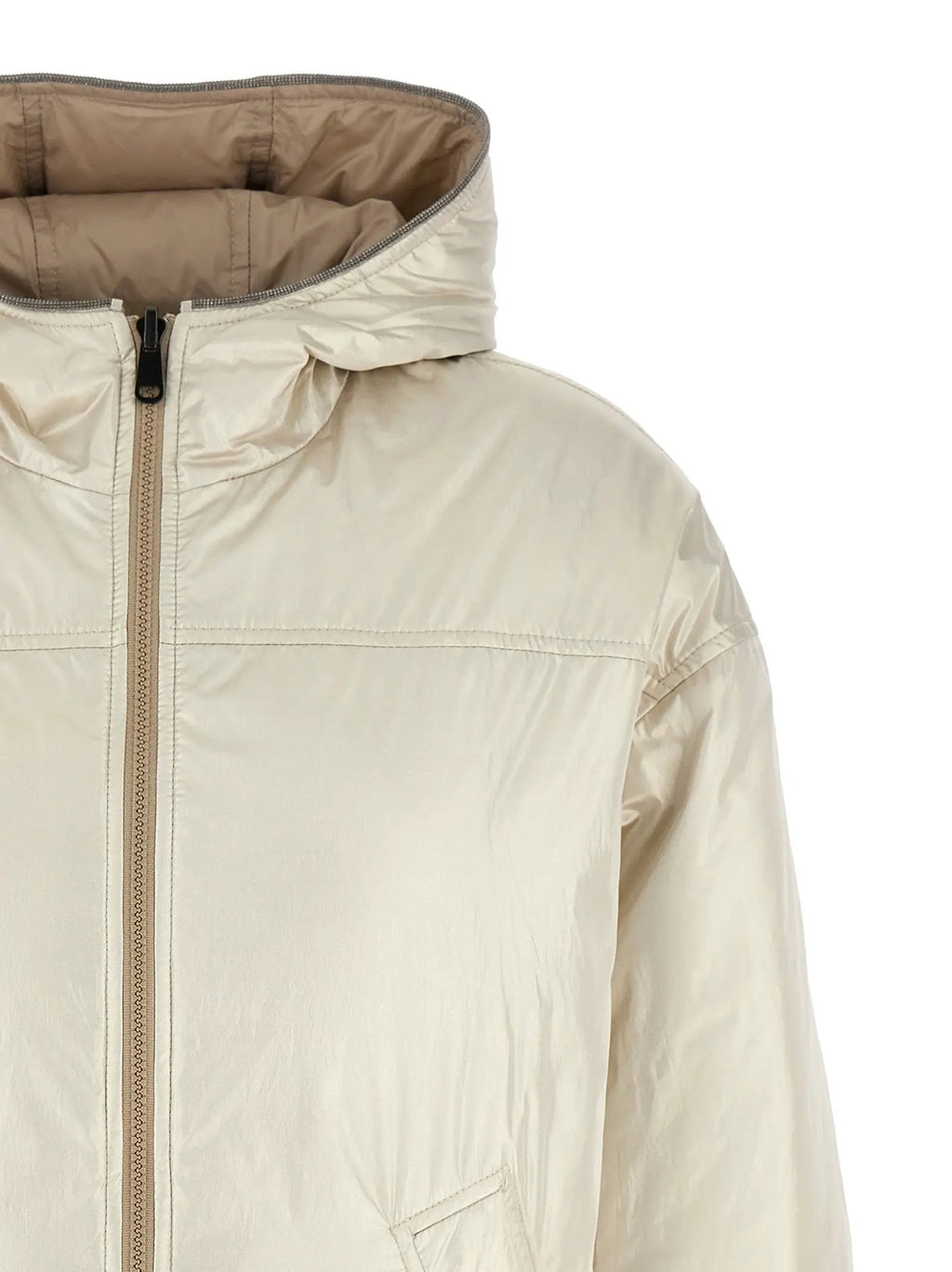 Brunello Cucinelli Beige Polyester Full-Length Jacket