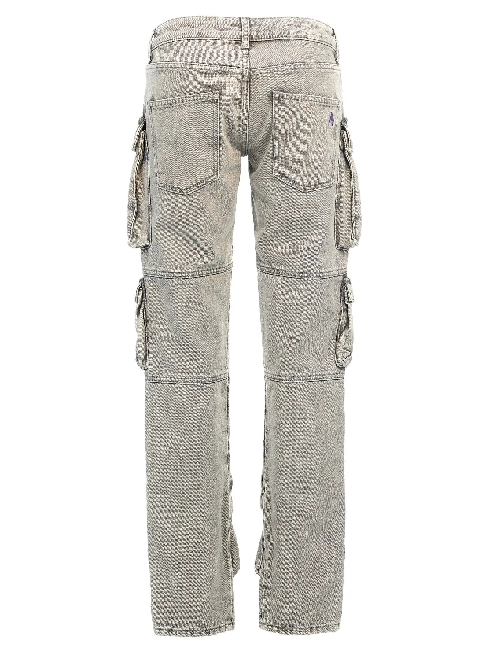 The Attico Gray Cotton Cargo Pants