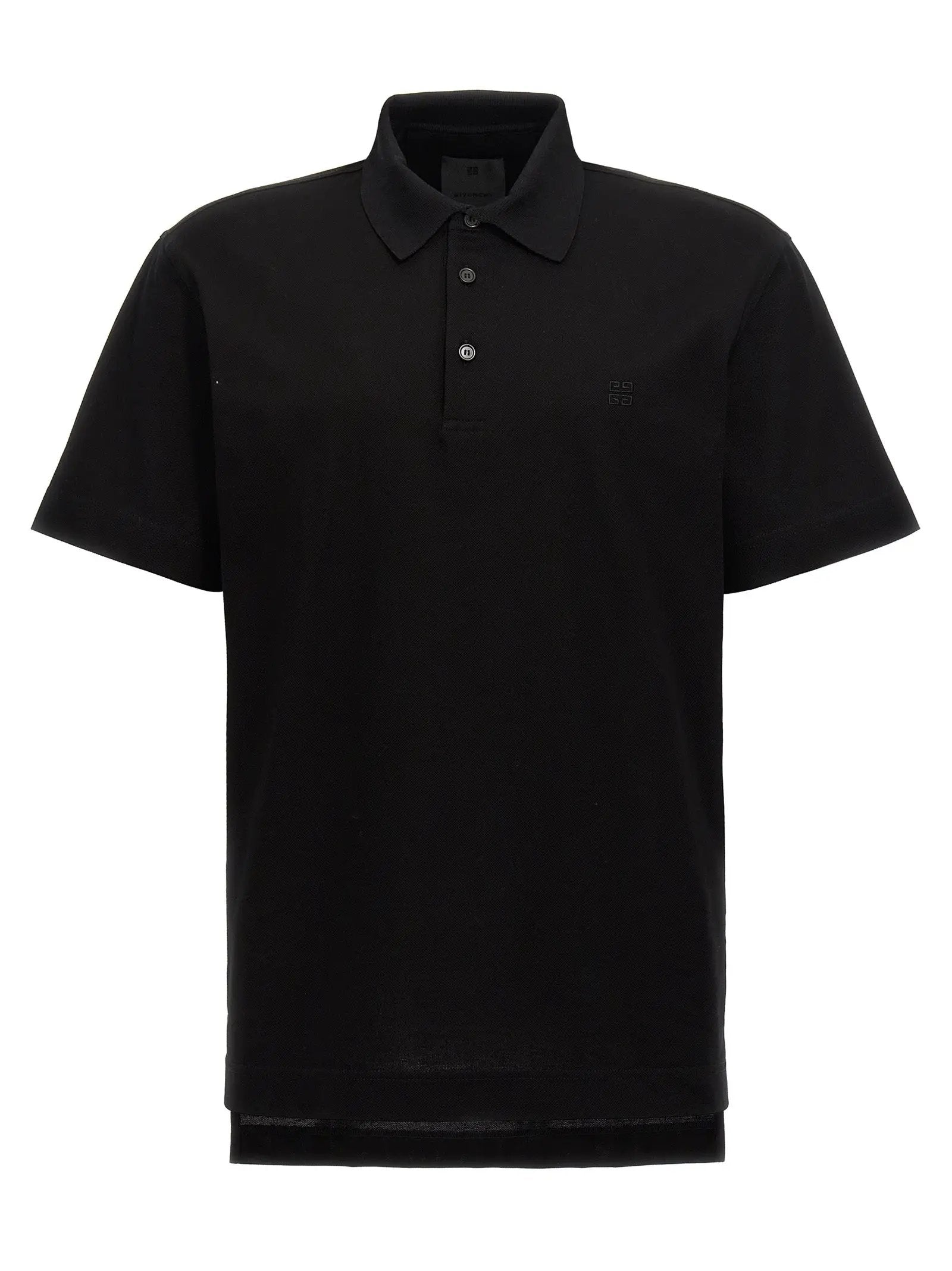 Givenchy Black Cotton Polo Shirt