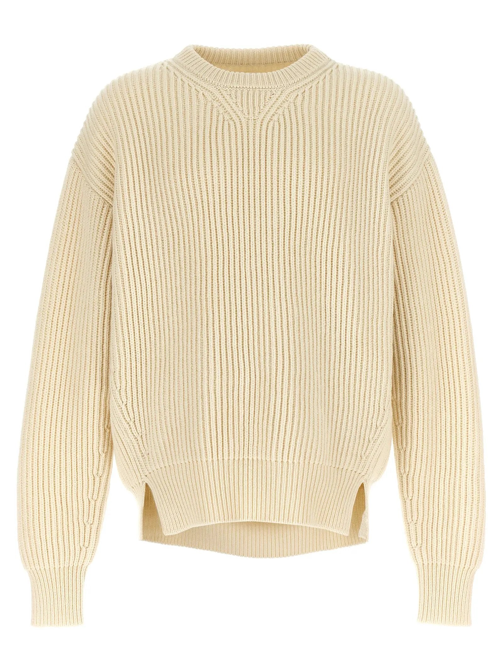 Jil Sander White Wool Cardigan