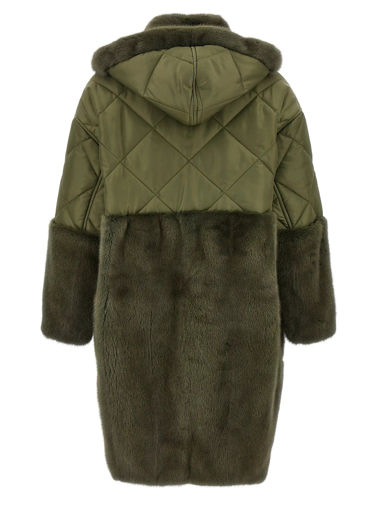 BLANCHA BLANCHA Bicolor Polyester Coat