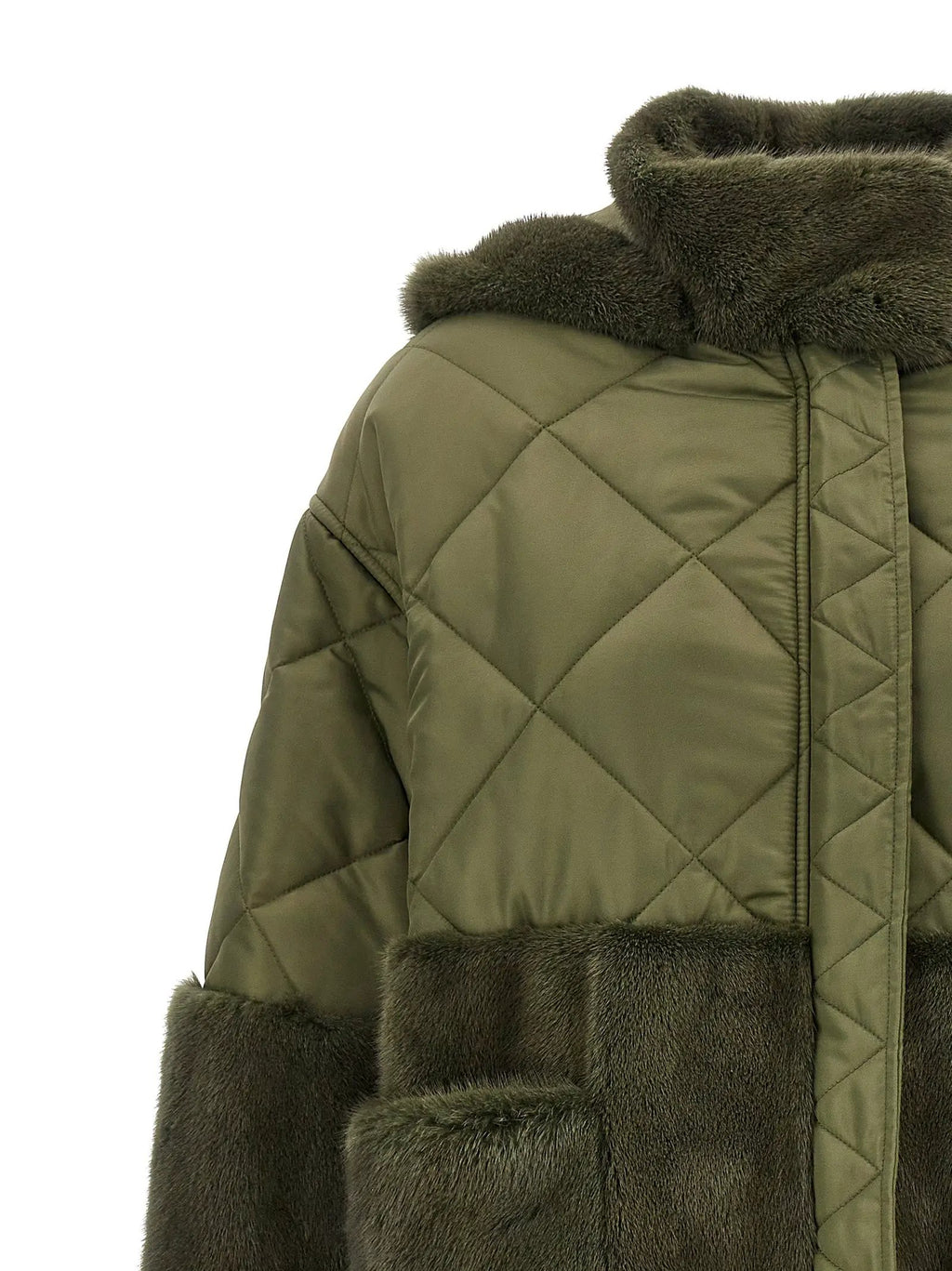 BLANCHA BLANCHA Bicolor Polyester Coat