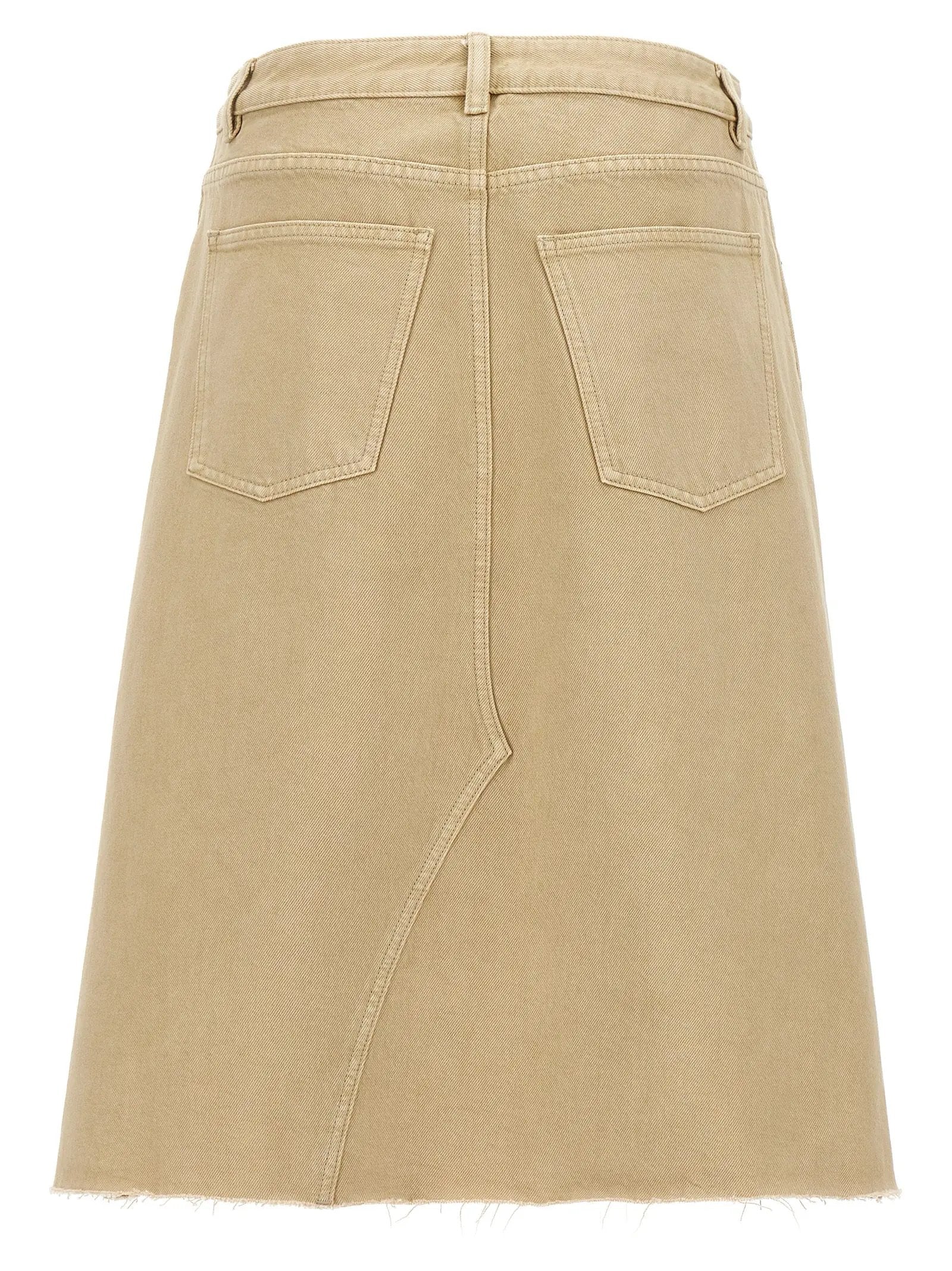 Tory Burch Beige Cotton Midi Skirt