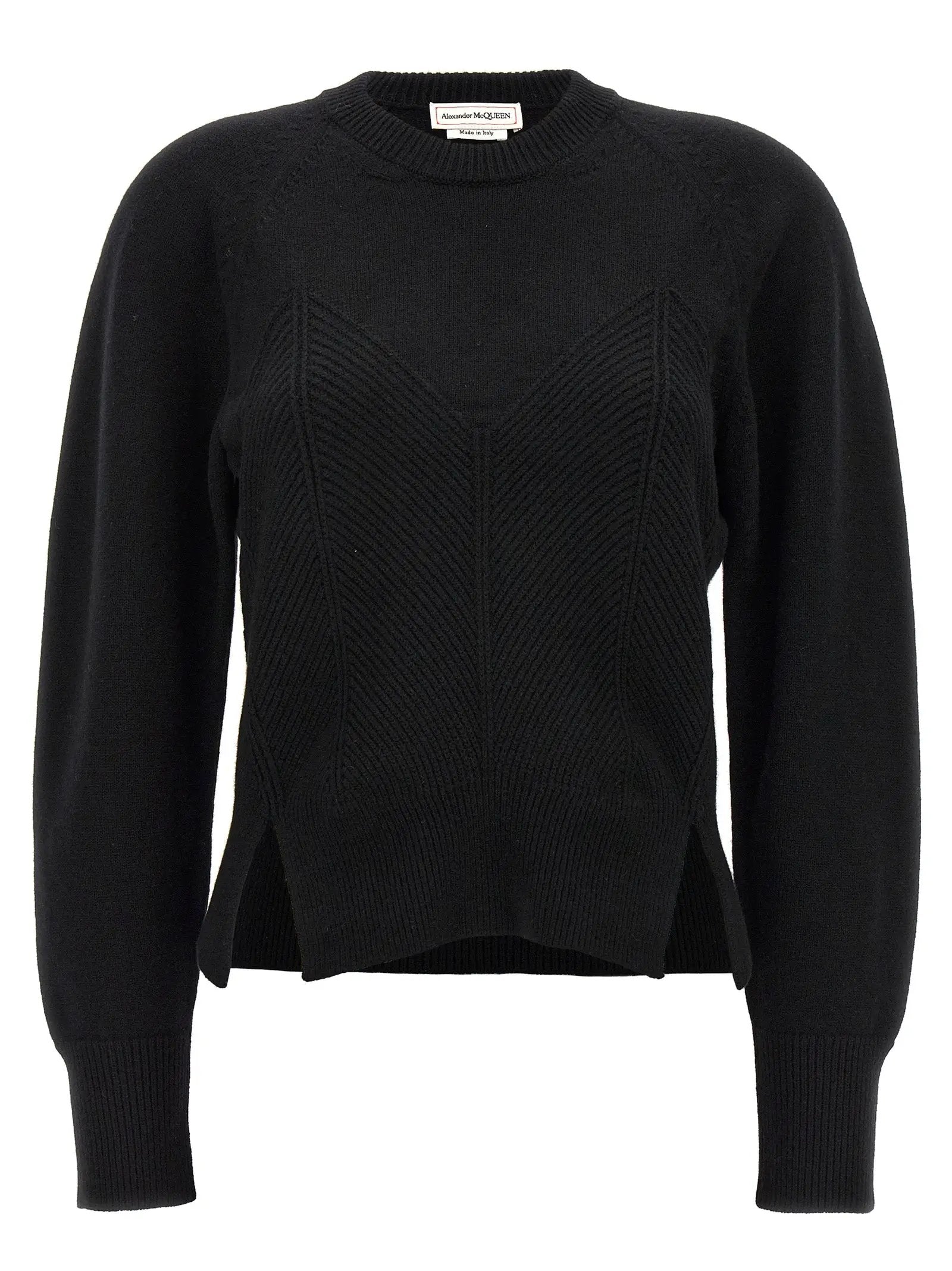 Alexander McQueen Black Wool Cardigan