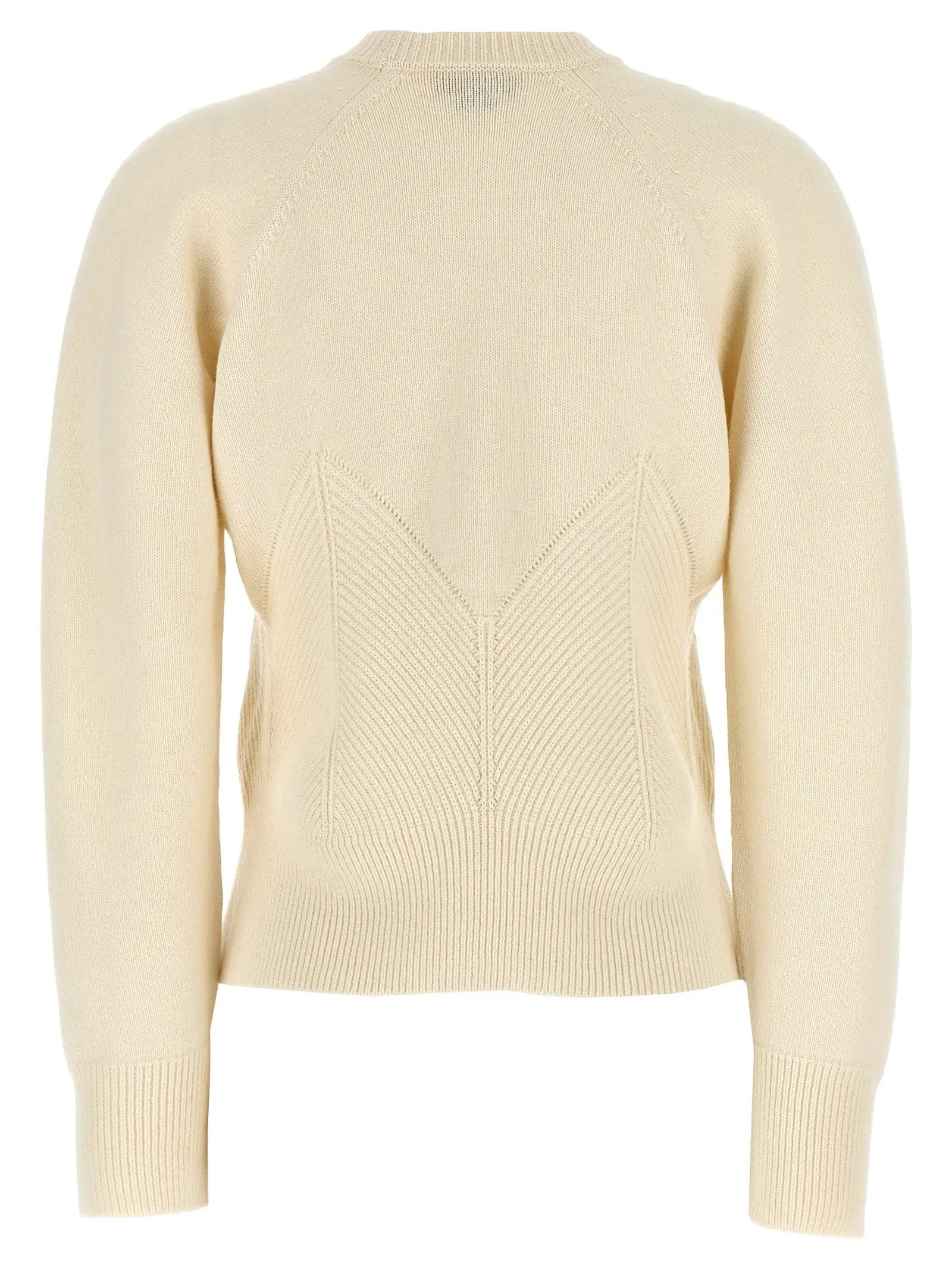 Alexander McQueen White Wool Cardigan