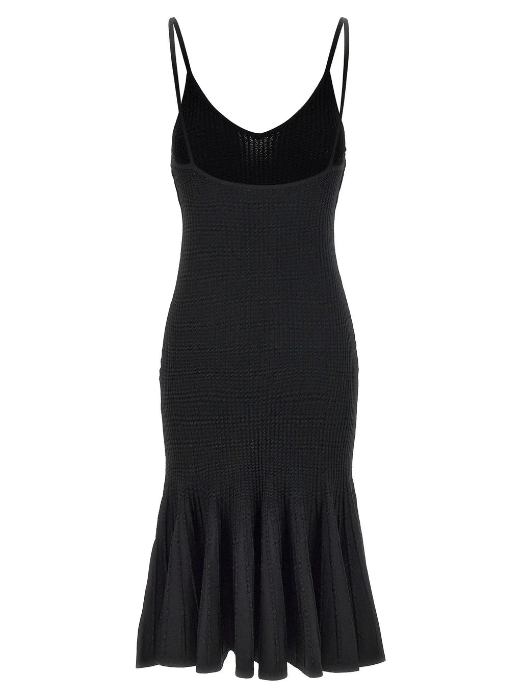 Khaite Black Viscose Midi Dress