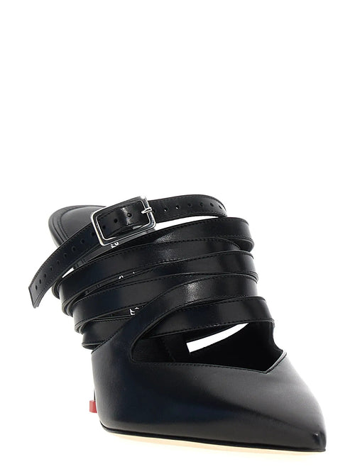 Escarpins Alexander McQueen en cuir de vachette noir à talon haut