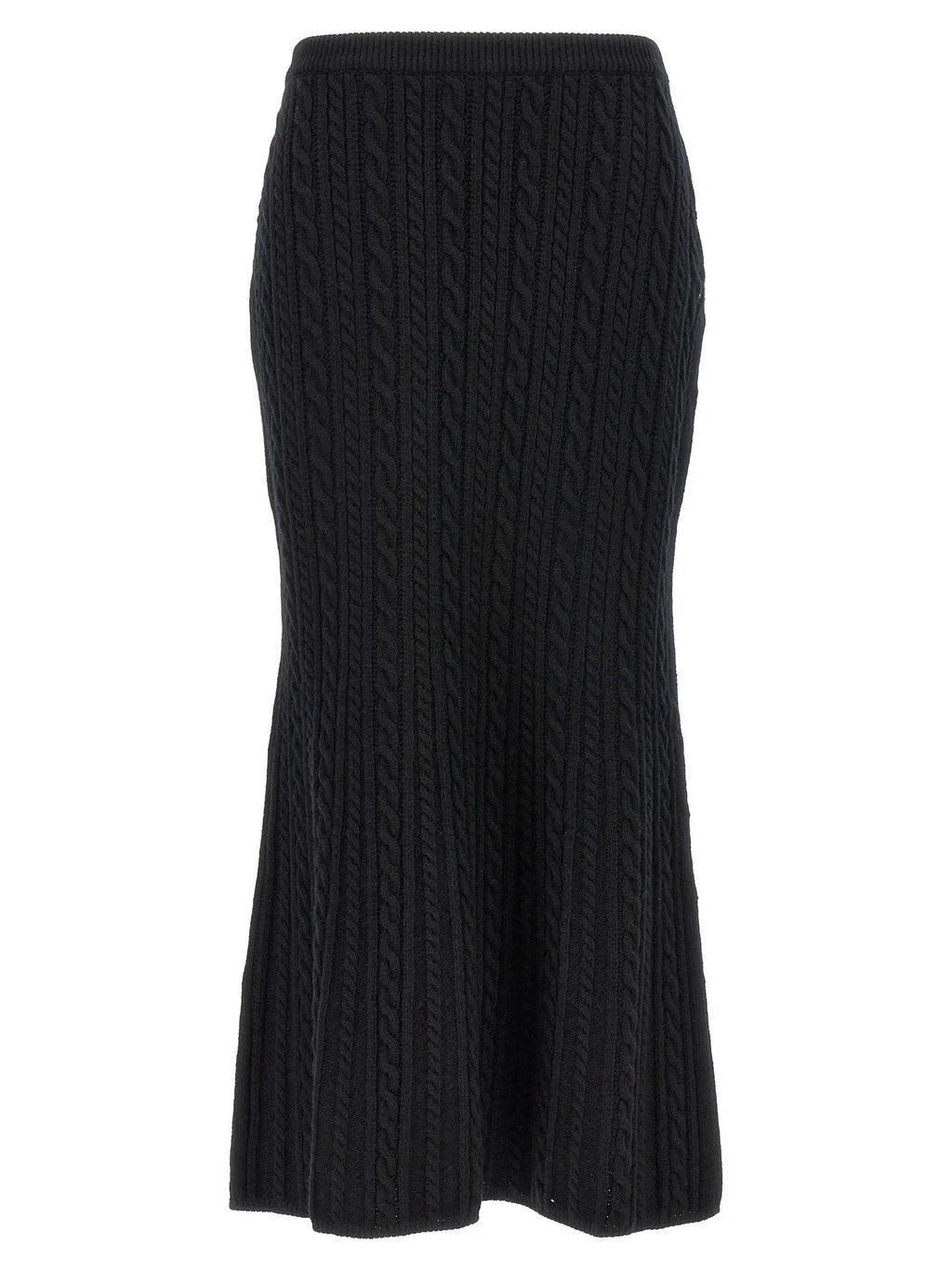 Alessandra Rich Black Wool Mini Skirt