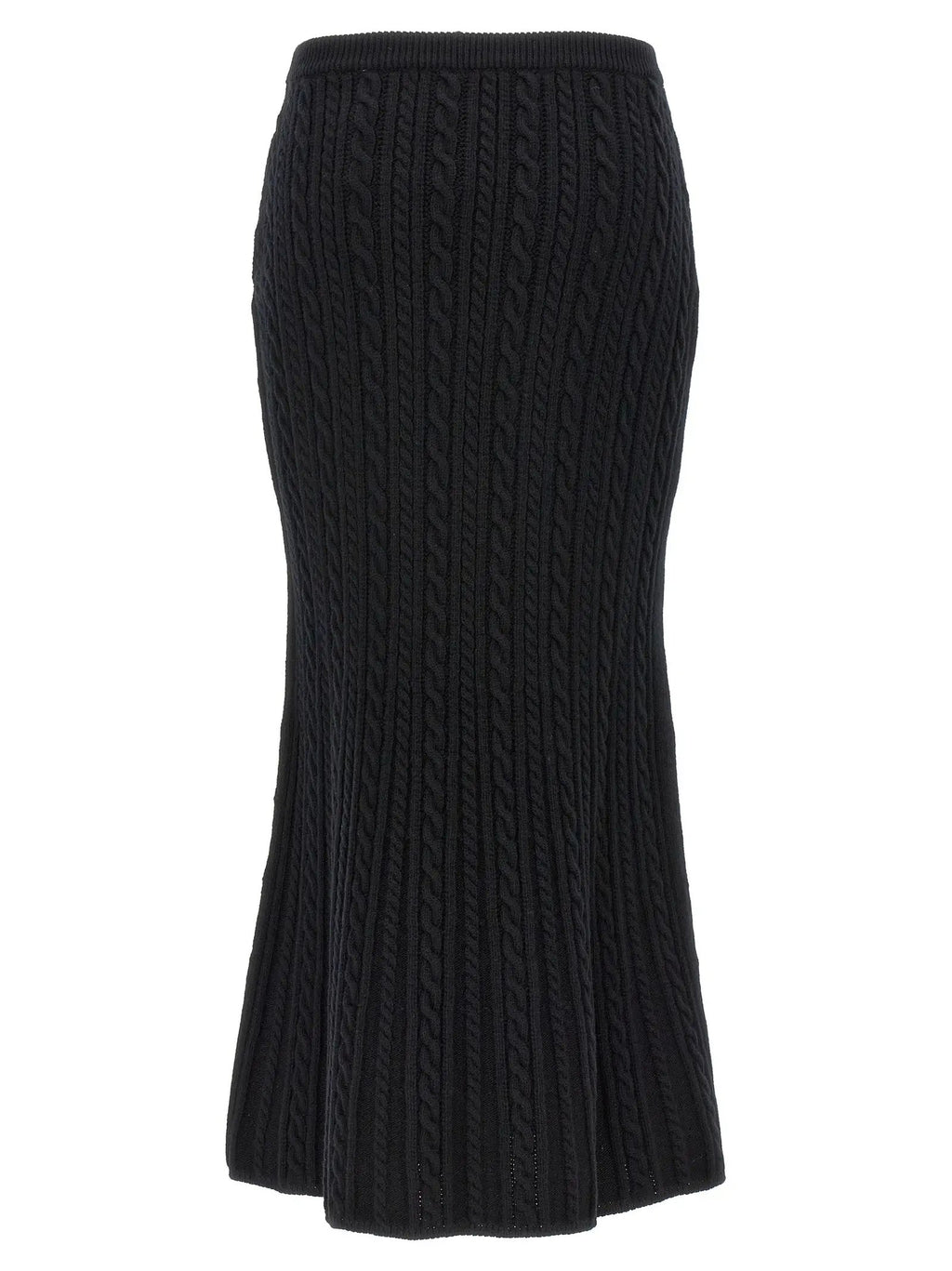Alessandra Rich Black Wool Mini Skirt