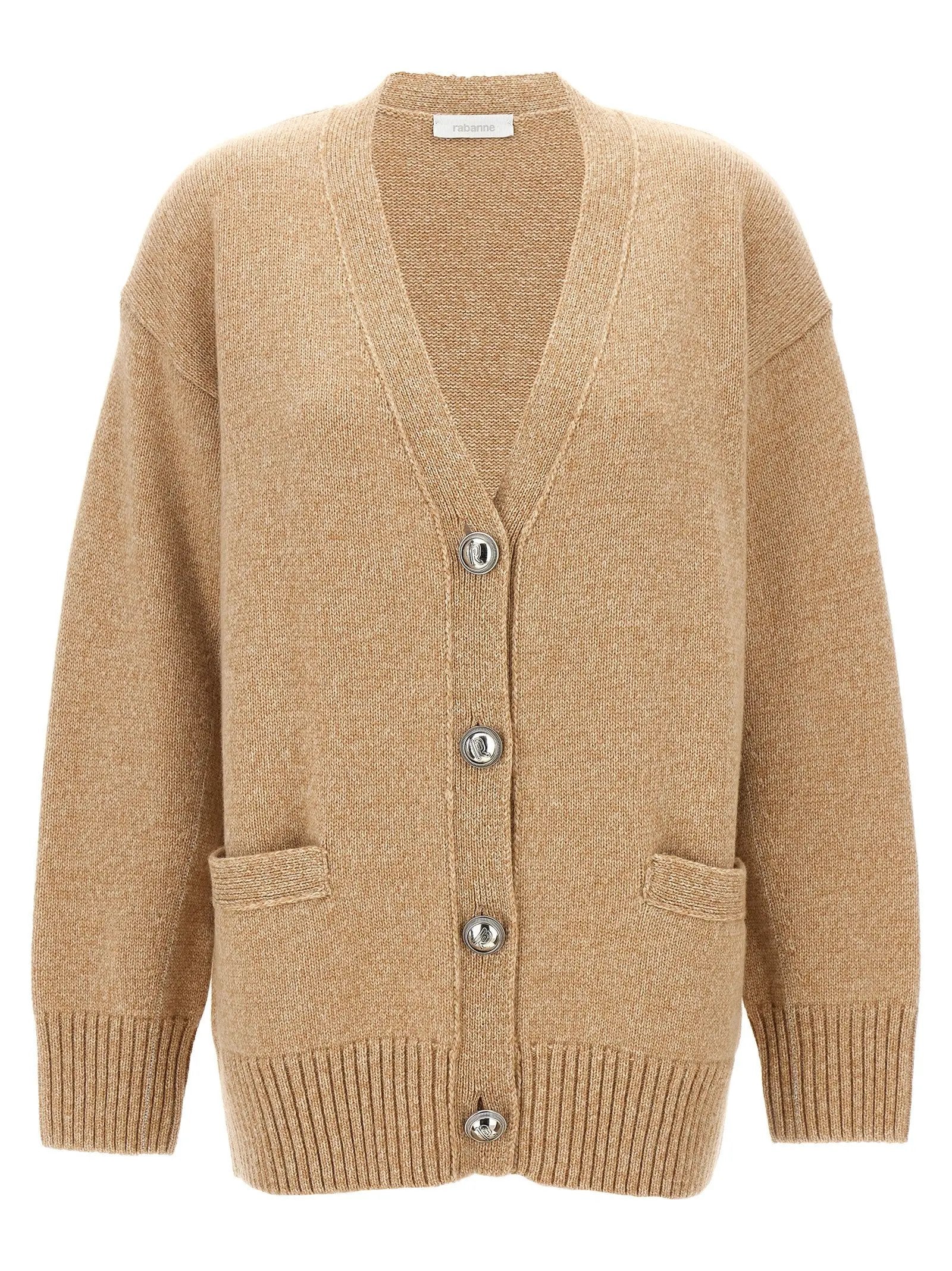 Paco Rabanne Beige Wool Cardigan