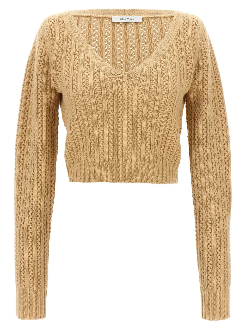 Max Mara Beige Wool Cardigan