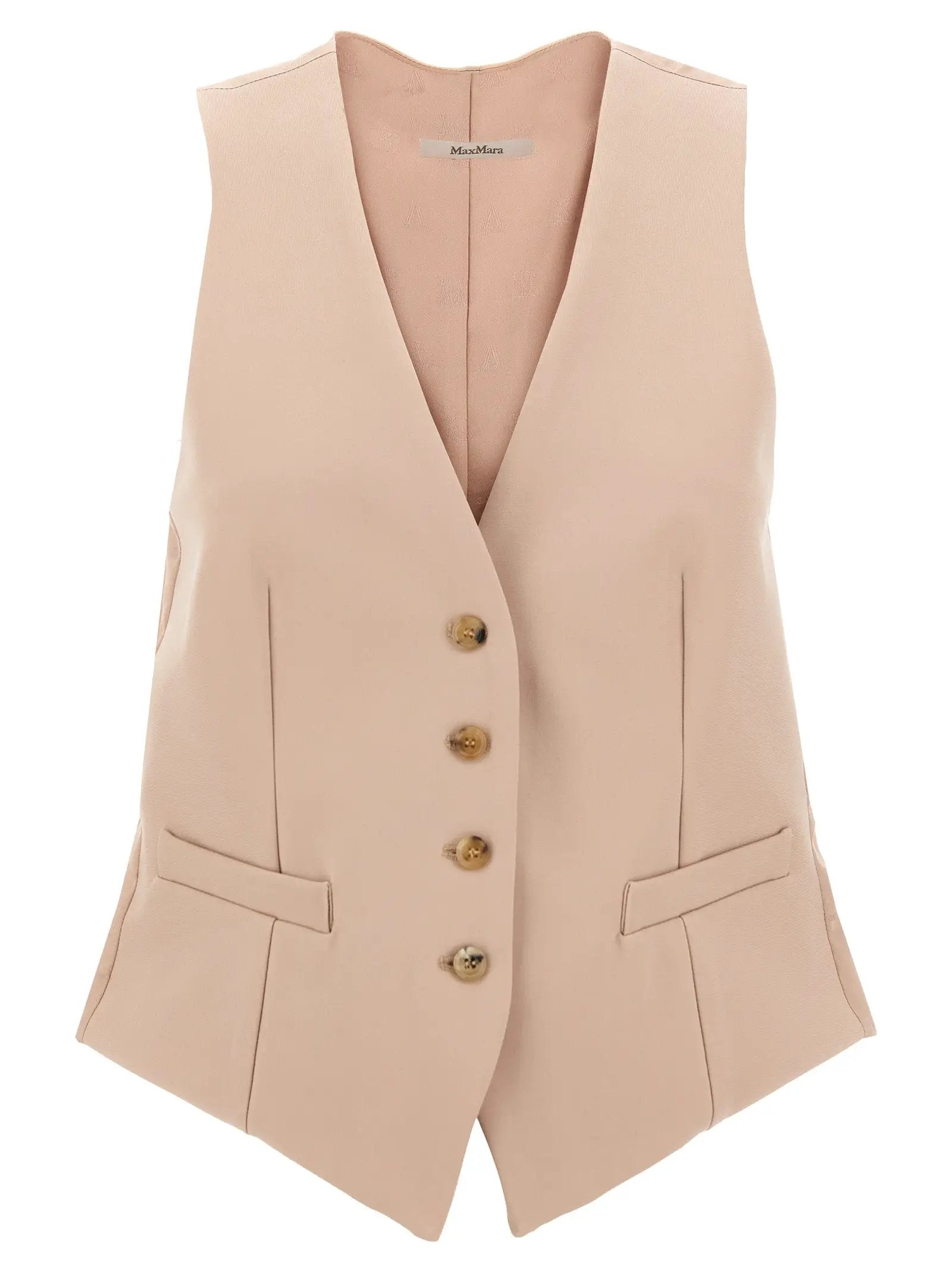 Max Mara Multicolor Acetate Sleeveless Jacket