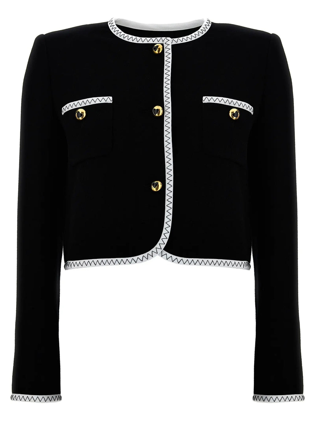 Moschino Bicolor Viscose Full-Length Jacket