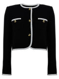 Moschino Bicolor Viscose Full-Length Jacket