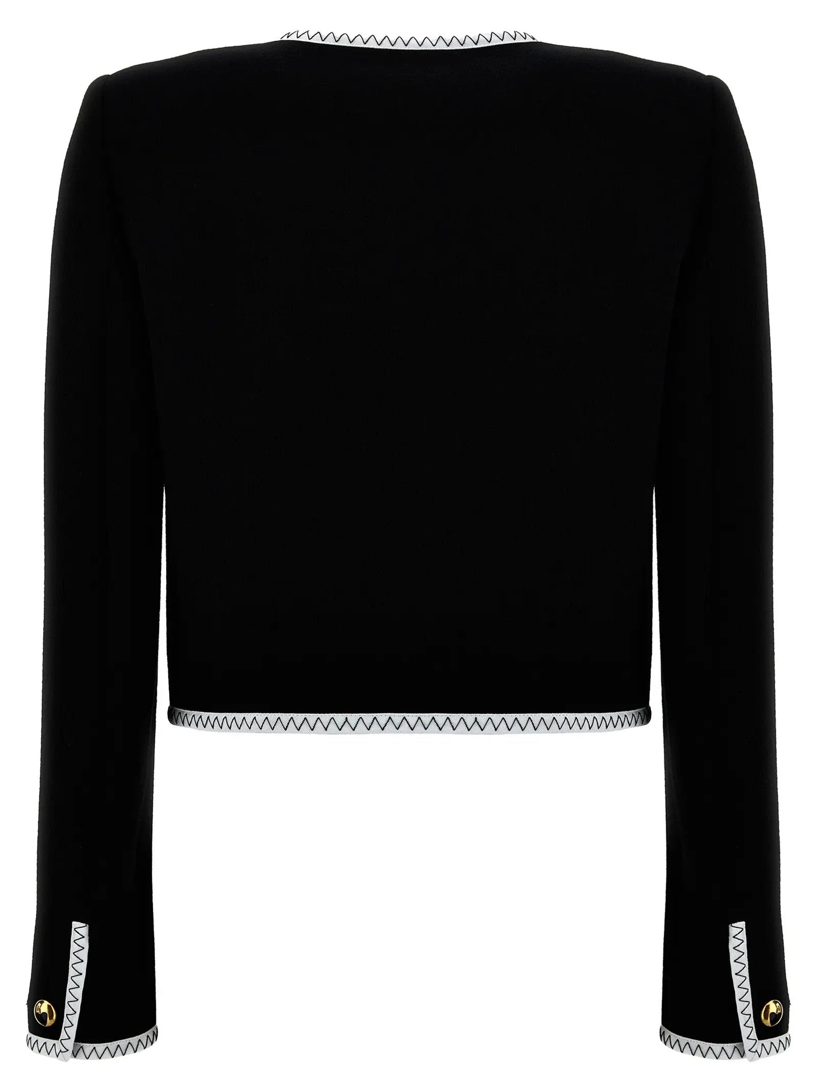 Moschino Bicolor Viscose Full-Length Jacket