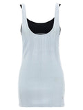 The Attico Blue Cotton Tank Tops