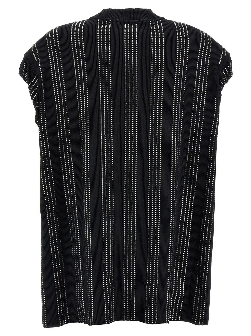 The Attico Black Cotton Short Dress