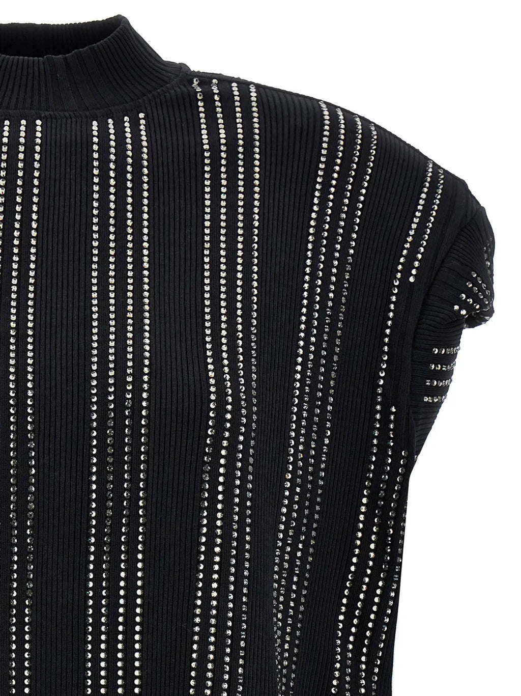 The Attico The Attico Black Cotton Short Dress