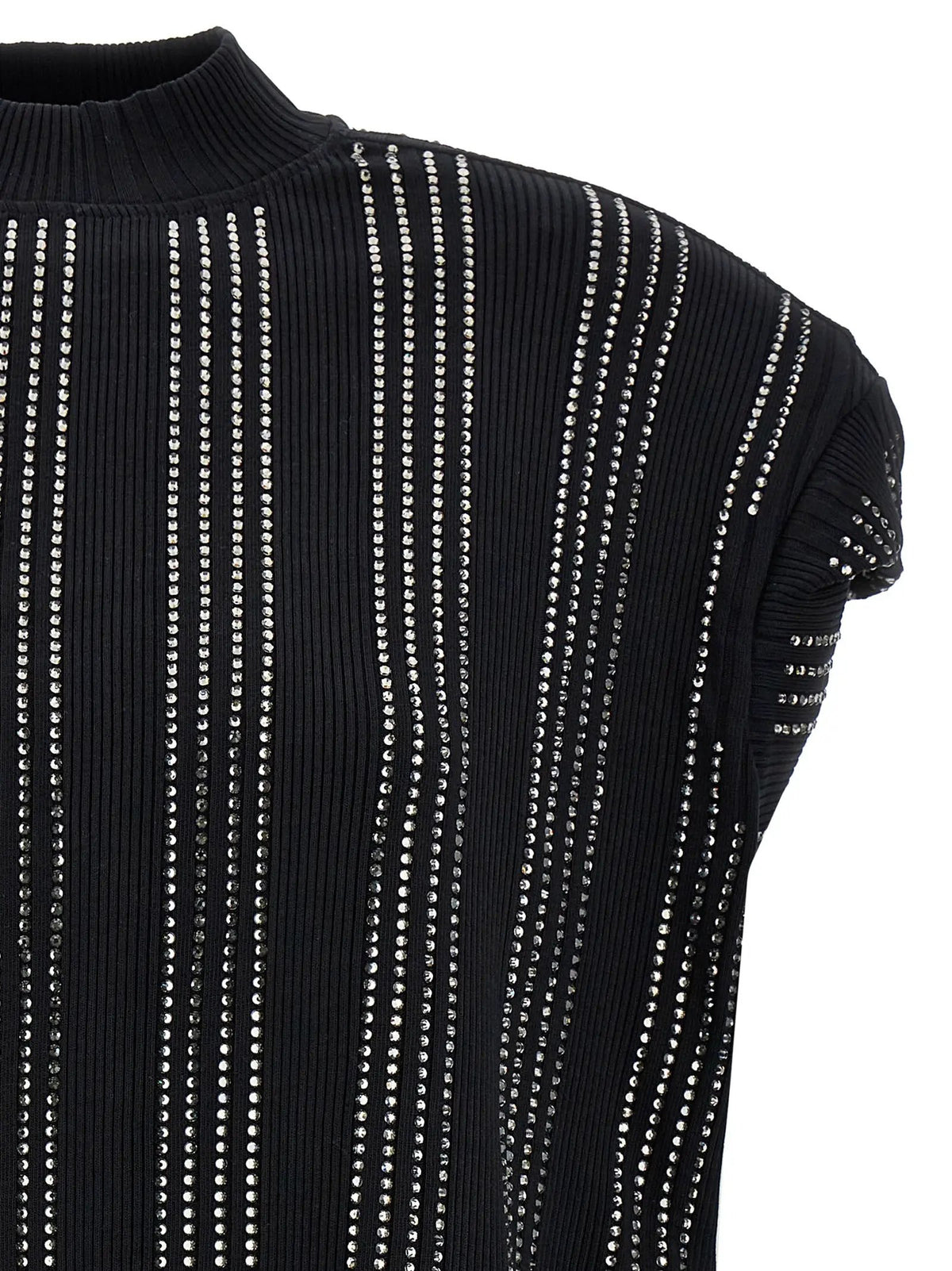 The Attico The Attico Black Cotton Short Dress