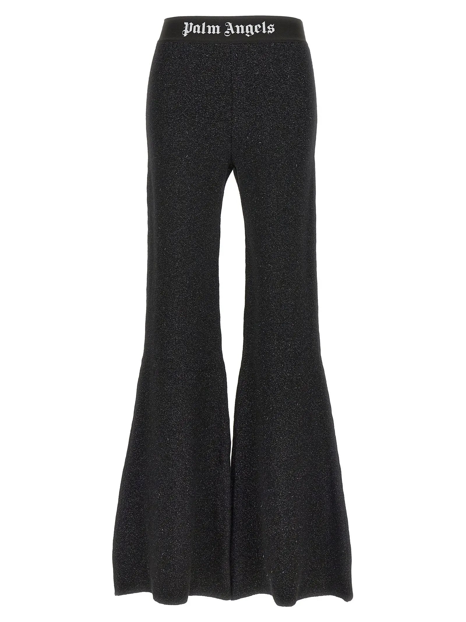 Palm Angels Black Viscose Flared Pants
