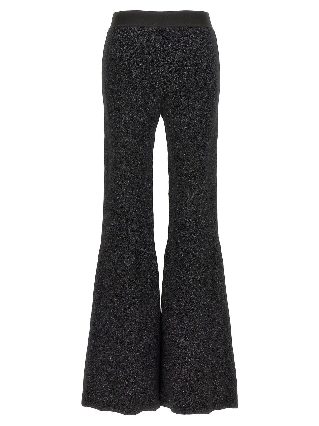 Palm Angels Black Viscose Flared Pants