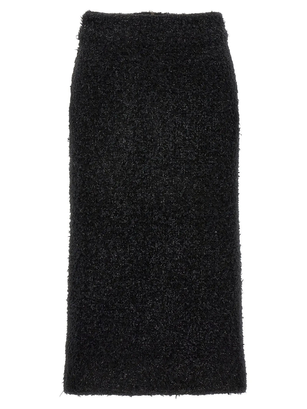 Balenciaga Black Cotton Midi Skirt
