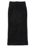 Balenciaga Black Cotton Midi Skirt