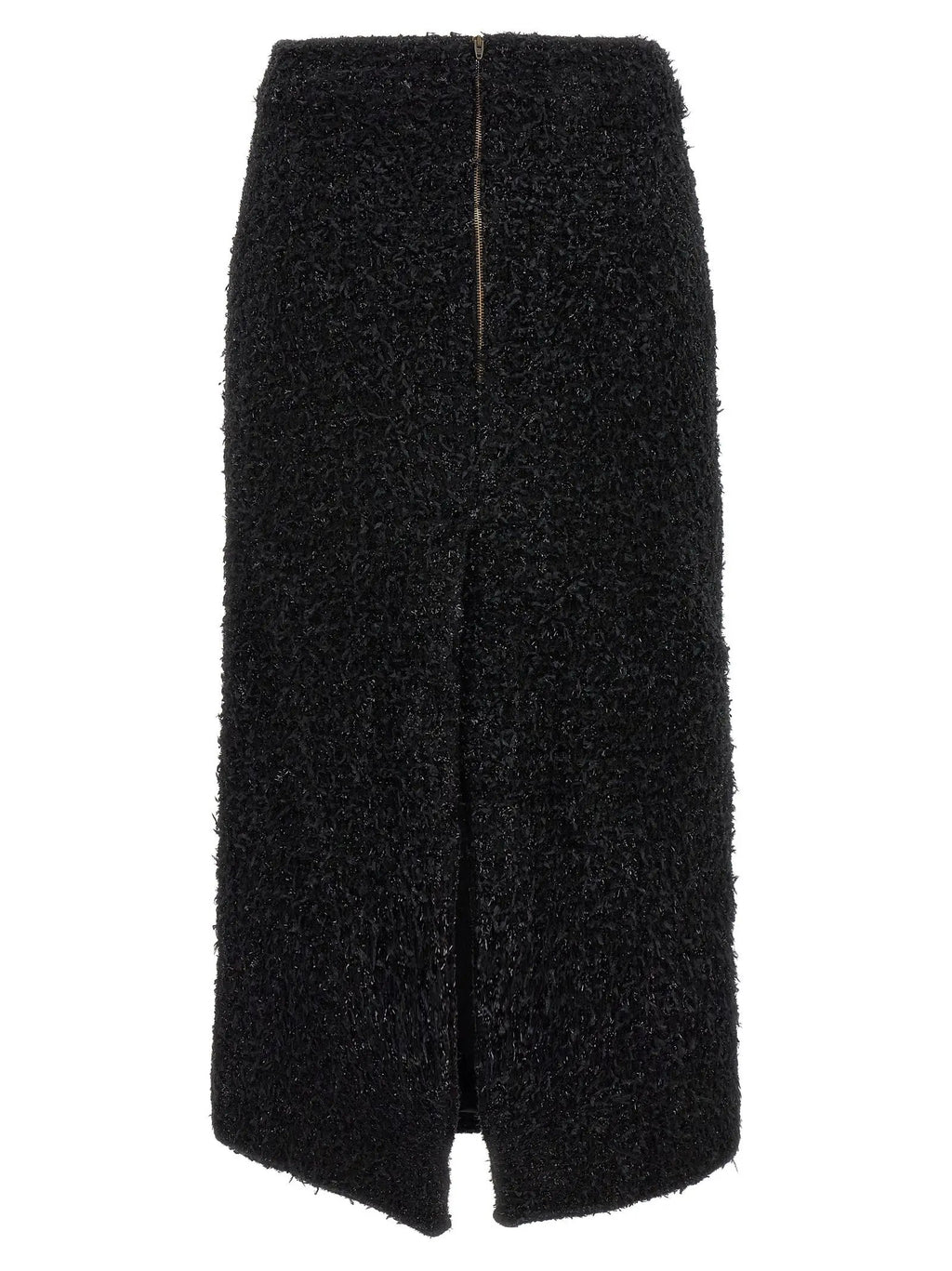 Balenciaga Black Cotton Midi Skirt