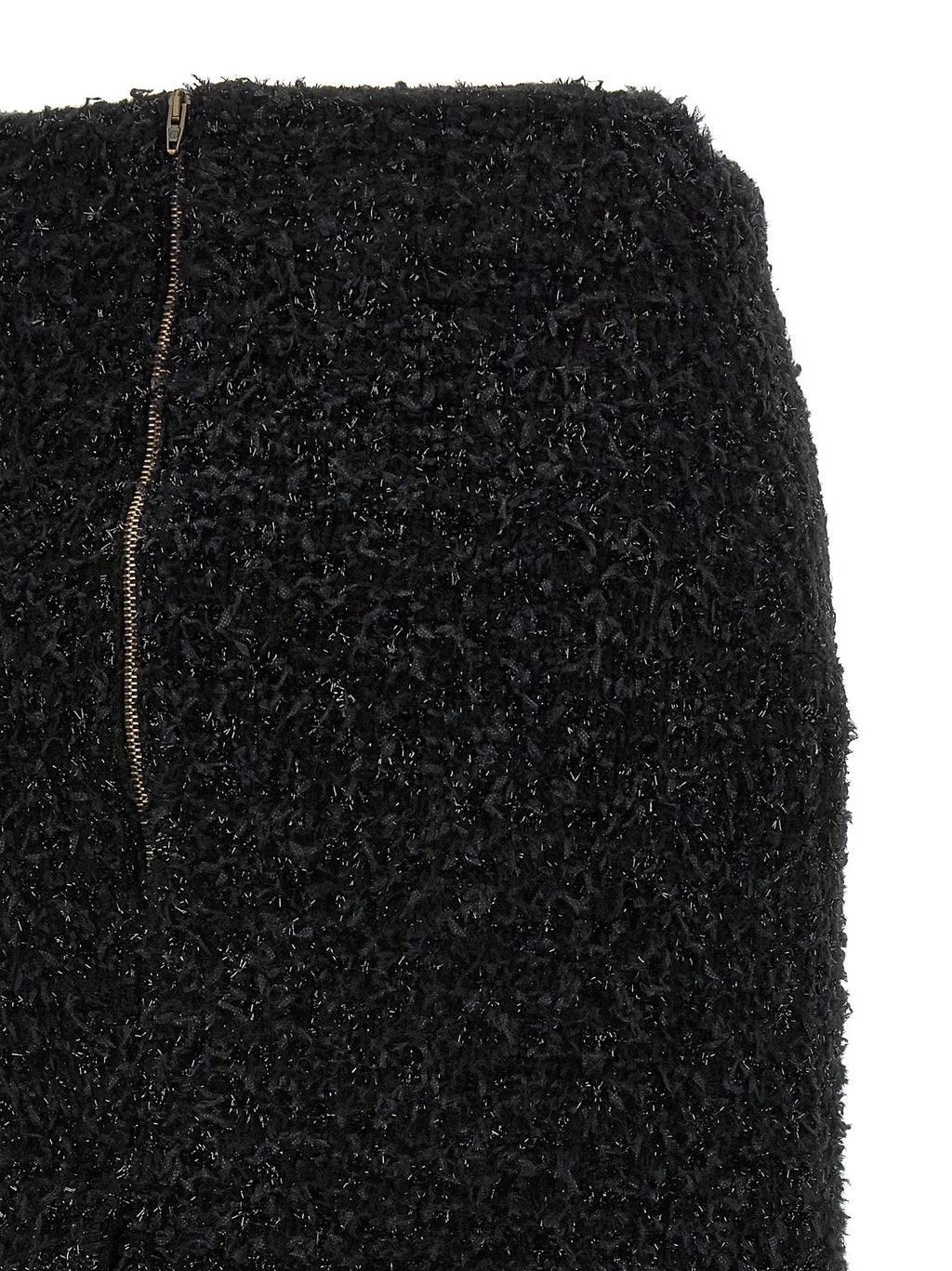 Balenciaga Black Cotton Midi Skirt