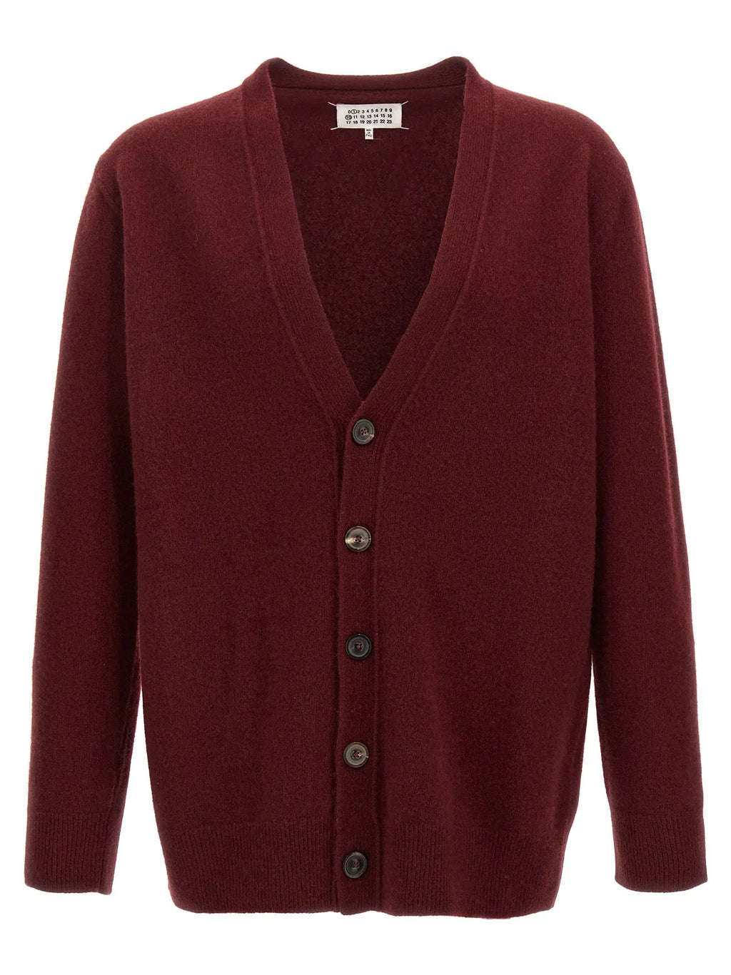 Maison Margiela Bordeaux Wool Cardigan