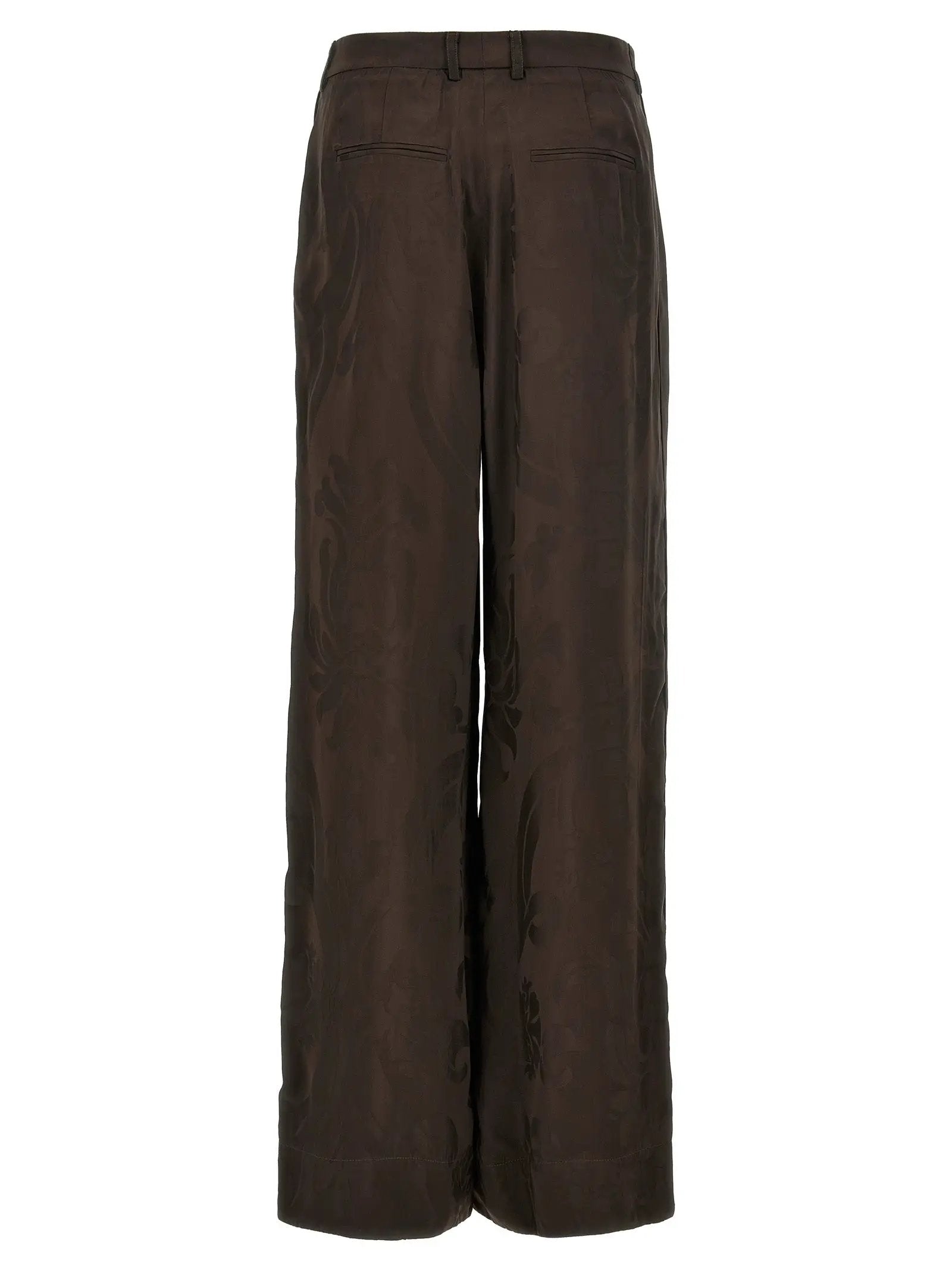F.R.S. - FOR RESTLESS SLEEPERS Brown Viscose Casual Pants