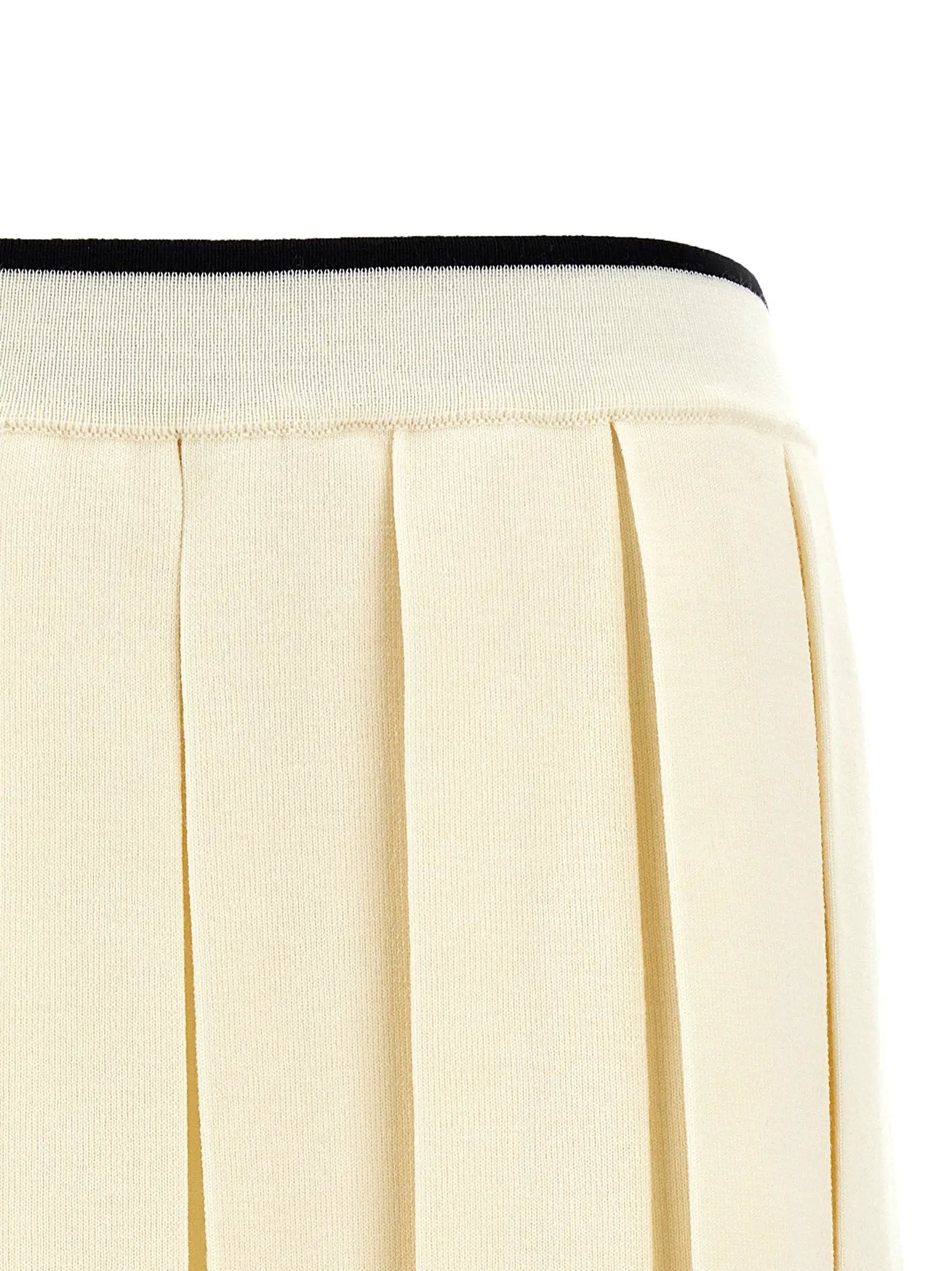 Thom Browne White Virgin Wool Long Skirt