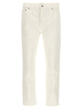 Department 5 White Cotton Straight-Leg Jeans