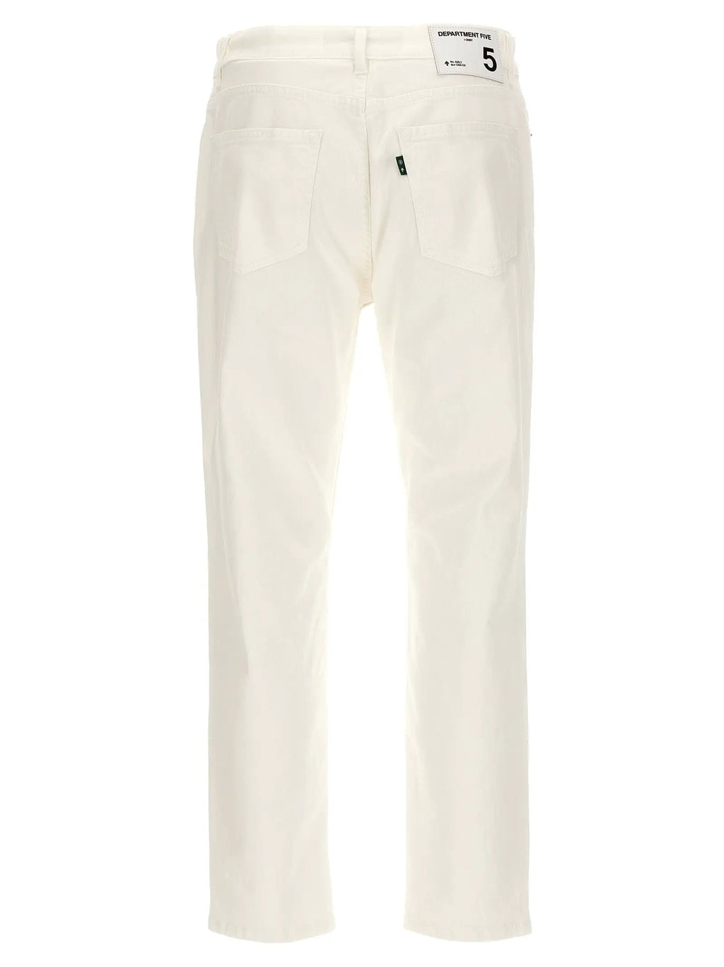 Department 5 White Cotton Straight-Leg Jeans