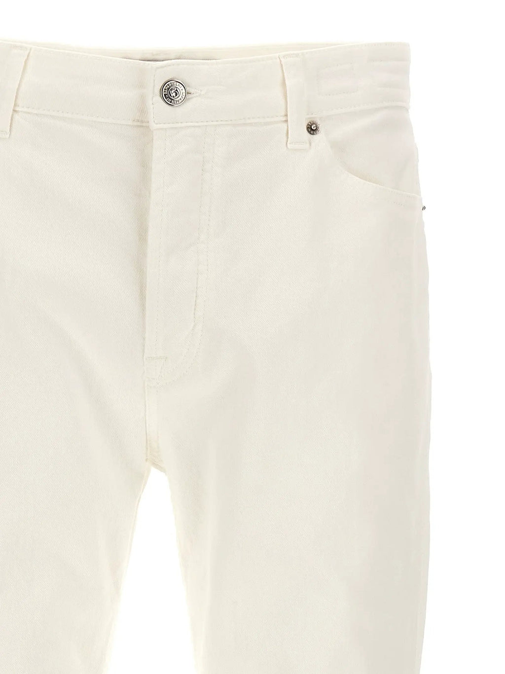 Department 5 White Cotton Straight-Leg Jeans