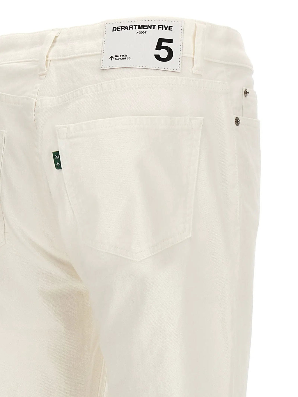 Department 5 White Cotton Straight-Leg Jeans