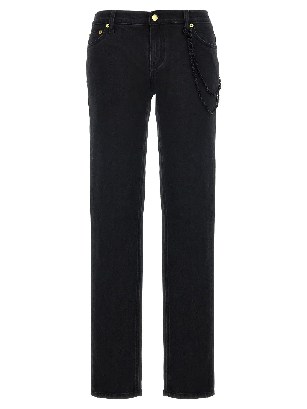 Darkpark Black Cotton Straight-Leg Jeans