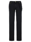 Darkpark Black Cotton Straight-Leg Jeans