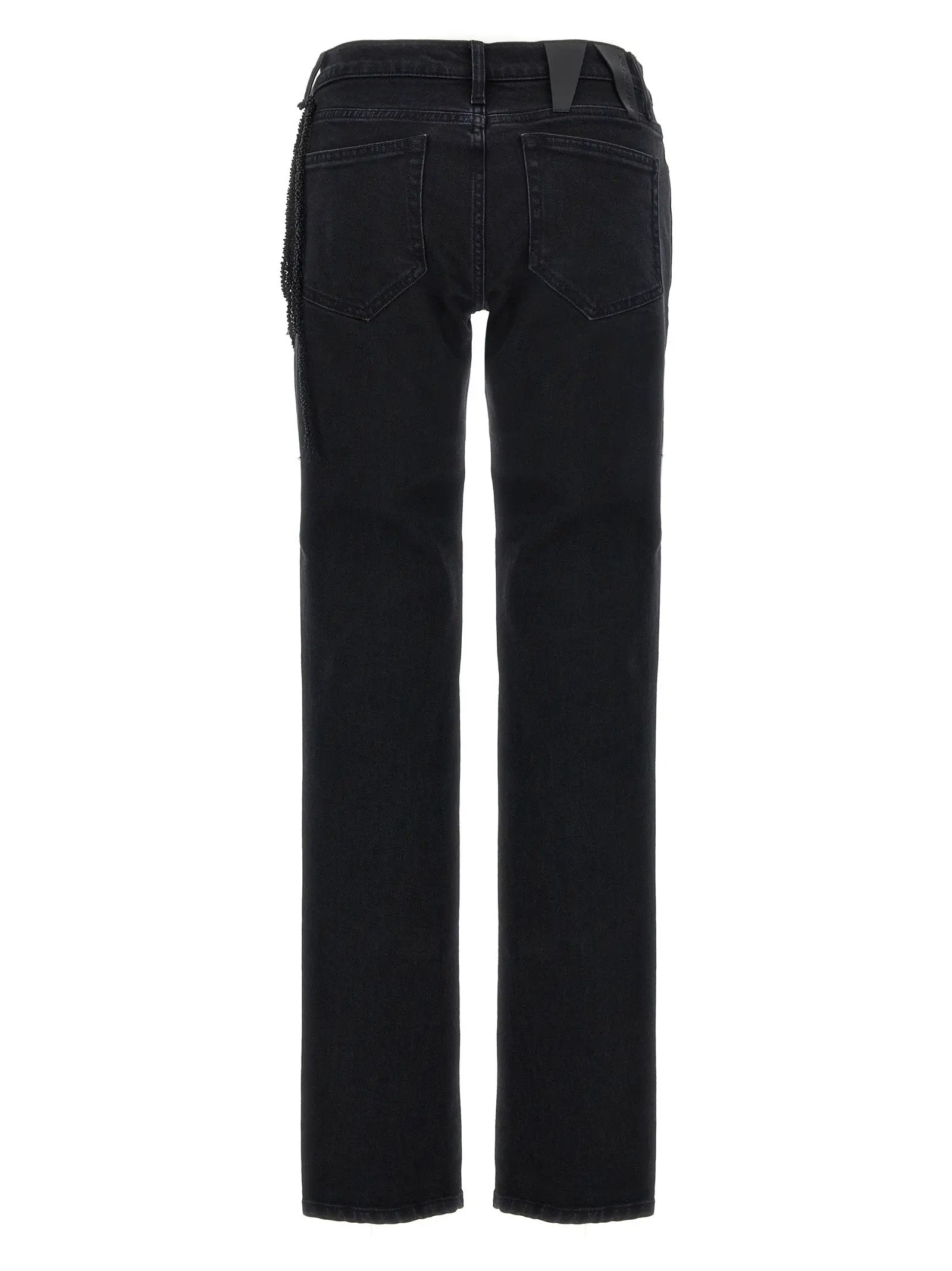 Darkpark Black Cotton Straight-Leg Jeans