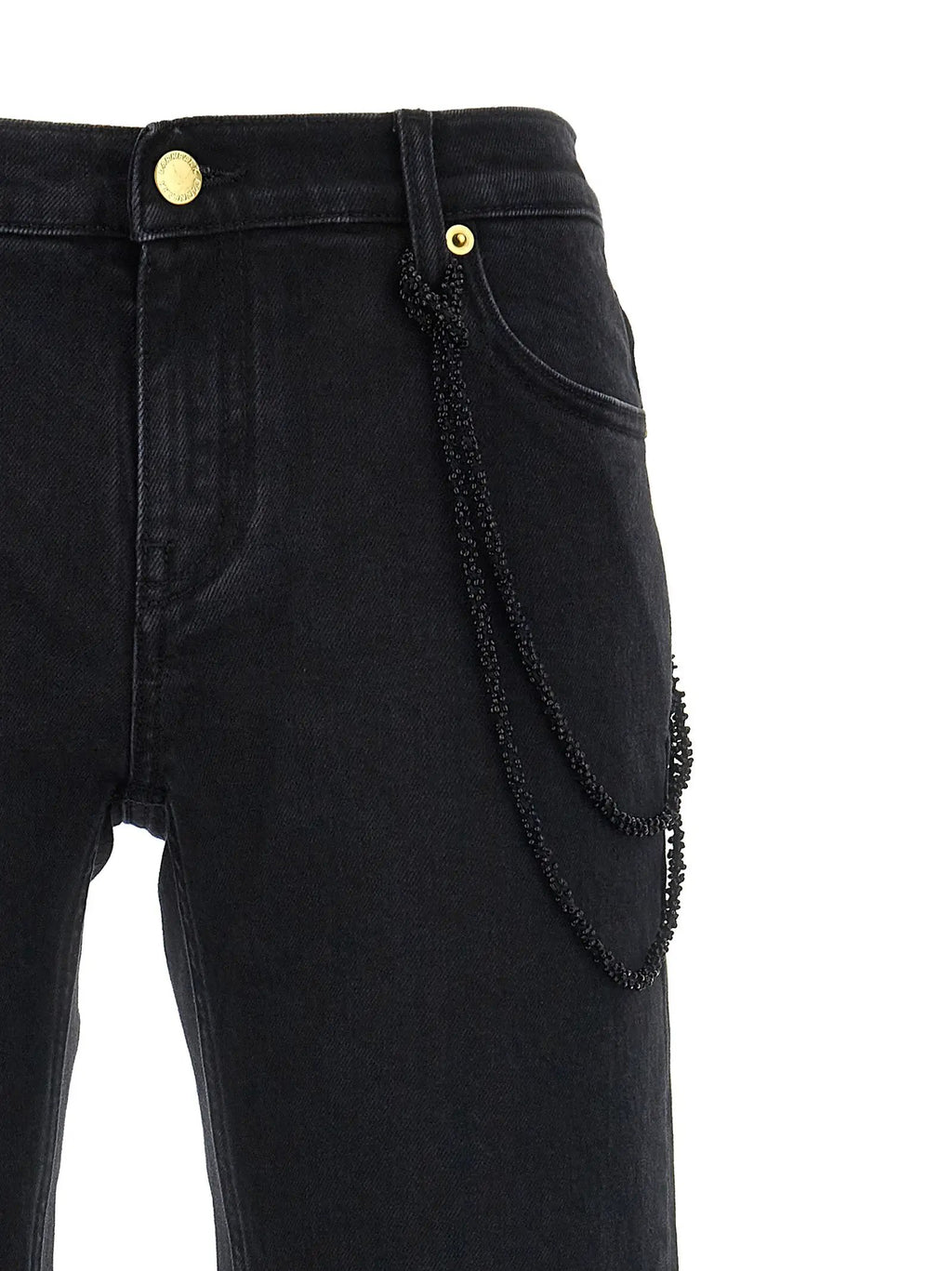 Darkpark Black Cotton Straight-Leg Jeans