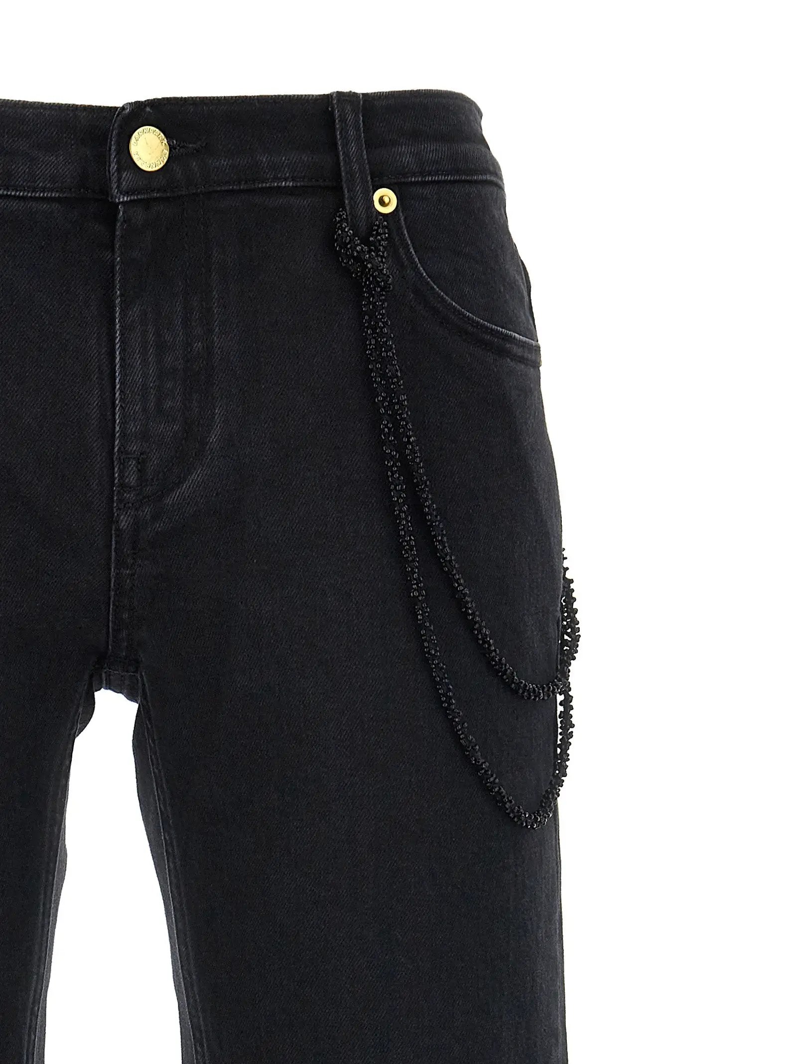 Darkpark Black Cotton Straight-Leg Jeans
