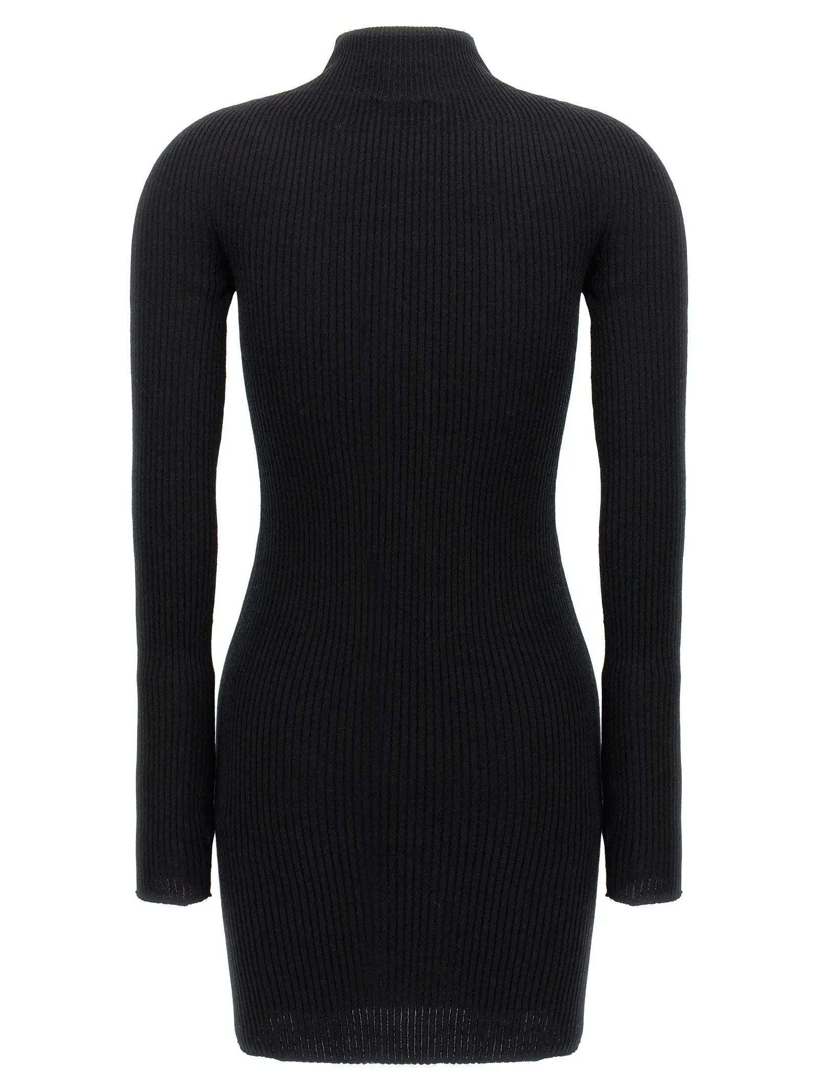 Courrèges Black Cotton Short Dress