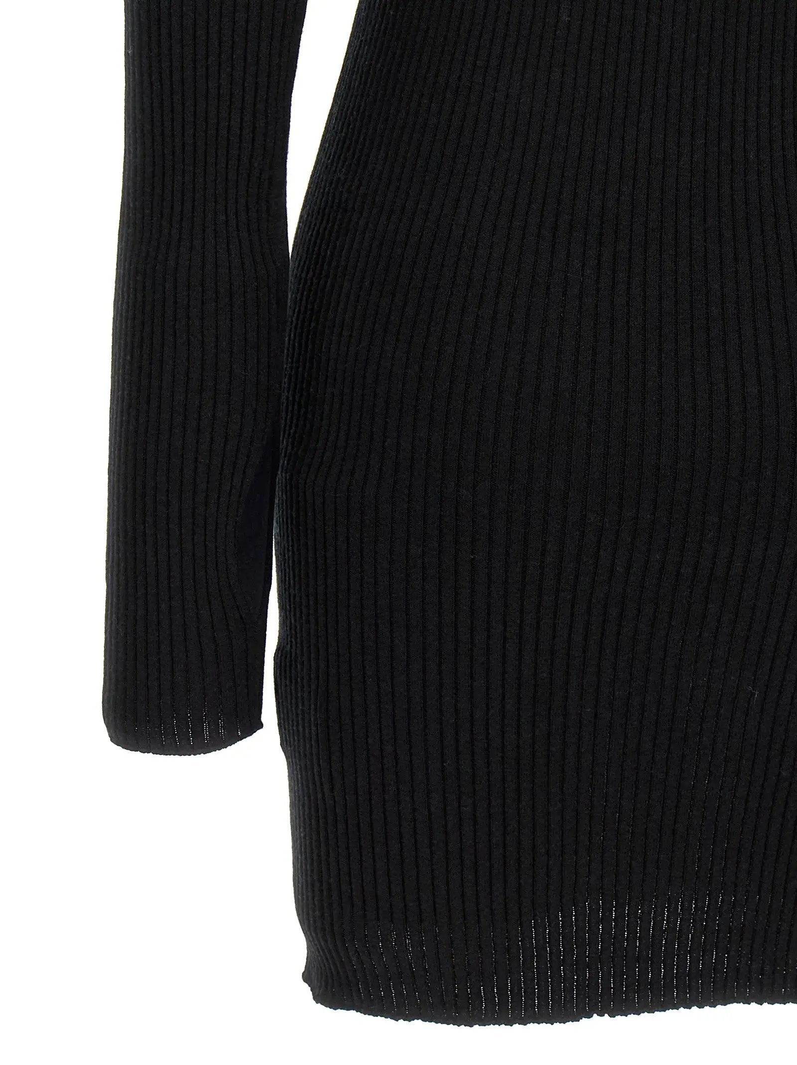 Courrèges Black Cotton Short Dress