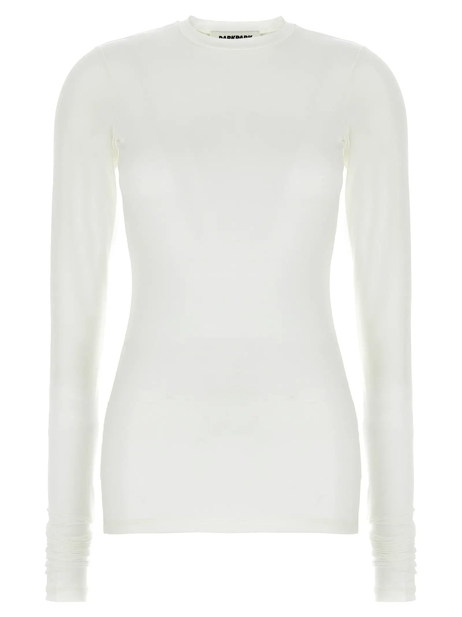 Darkpark White Polyester Long Sleeve T-Shirt